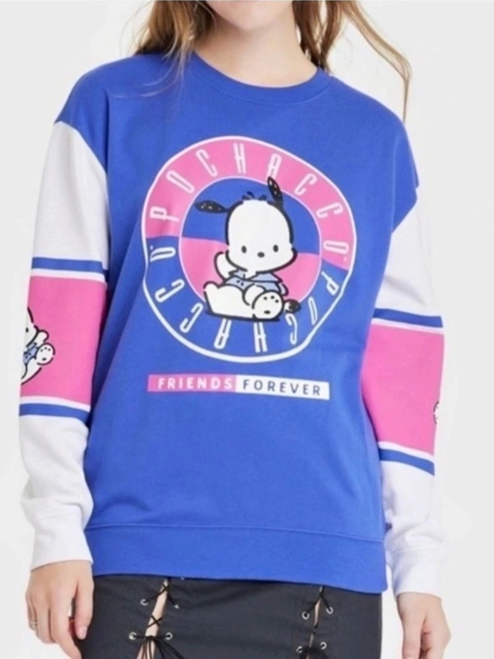 Pochacco Color Block Graphic Sweatshirt Size Small Like New